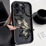 Popxstar INS Retro Butterfly Silicone Phone Case For Samsung A54 5g Case A52 A55 A32 A24 A34 A53 A23 A15 S24 S25 S23 Ultra S21 FE Cover