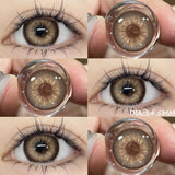 Popxstar  1 Pair 14.5MM Large Diameter Color Contact Lenses Big Eyes Black Contacts For Eyes Brown Lenses Cosmetic Contact Lenses