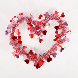 Popxstar 2M Valentine's Day multicolour Heart-shaped Garland Valentines Day Decorations Glitter Garland Party Tinsel Garland