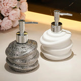 Popxstar  Ceramic Bottle Soap Dispenser Hotel Toilet Hand Wash Liquid Press Bottles Body Wash Shampoo Dispensing Shampoo Bath Gel Bottle