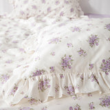1 Piece Brief Pillowcase Ruffle Design Pillow Cover Floral Printed Princess Pillow Case