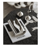Popxstar Nordic Stainless Tissue Case Mirror Napkin Holder Silvery Napkin Box Desktop Tissue Box Table Decoration Kitchen Accessories