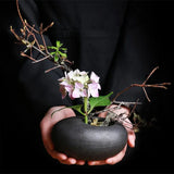 Ceramic Small Water Drop Flower Pot Vase Japanese Ikebana Flower Arrangement Device Zen Tea Table Desktop Utensils Ceramic Tools