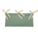 Popxstar Baby Crib Storage Bag Cotton Double Pouch Newborn Bed Headboard Organizer for Kids Baby Bedding Diaper Toys Bag