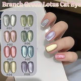 Summer Popular Refreshing Colorful Bubble Water Cat Eye Gel Nail Polish Super Glitter Glass Bead Nail Salon Nail Art
