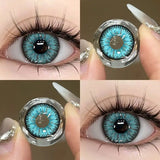 2Pieces Color Contact Lenses Bueatiful Pupil Cosmetic Circle Lens Yearly Cosplay Colour Contacts