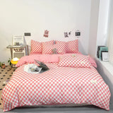 Popxstar Black and White Plaid Duvet Cover Set Full, Geometric Grid Bedding Set Soft Lattice Checkerd Comforter Cover with 2 Pillowcases