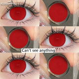 Popxstar   Contact Lenses for Eyes 2pcs Anime Cosplay Colored Lenses Crazy Halloween Lenses Contact Lens Beauty Eye Makeup