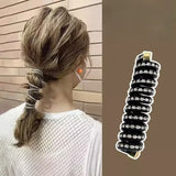Popxstar 1/3Pcs Fashion Ponytail Elastic Hair Bands for Women Telephone Wire Hair Ties Scrunchies Hairbands Girls Hair Accessories