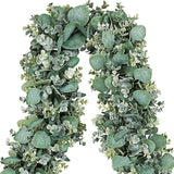 Popxstar spring mantel decorating ideas 175cm Fake Eucalyptus Rattan Artificial Plants Vine Green Garland Leaf Silk Ivy Wall Hanging Garland Wedding Party Decoration