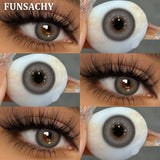 Popxstar  1 Pair Natural Color Contact Lenses for Eyes Brown Lenses Colorcon Korean Lens Yearly Beautiful Grey Eyes Big Black Len