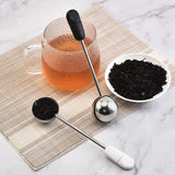 Popxstar  1pcs 304 Stainless Steel Rotating Tea Ball Infuser Long Handle Tea Strainer for Home Use, Safe Material for Household Use