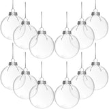 Popxstar 6Pcs Clear Plastic Christmas Ball Fillable Ornament Xmas Tree Hanging Bauble Pendant 2024 Christmas Home Decoration Navidad Gift