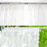Popxstar room inspo ideas Pastoral White Tulle Sheer Window Curtains French Lace Curtain Voile Fabric Drapes Door Curtain Breathable Bedroom Home Decor