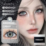 Popxstar  1 Pair New Color Contact Lenses for Eye Beautiful Pupil Fashion Blue Soft Lenses Gray Natural Contacts Yearly Cosmetics