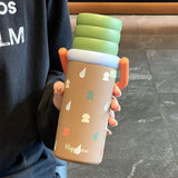 New Magnetic Cap Cover Simple and Portable Hand-held Outdoor Large-capacity Space Pot Portable Double-drinking Insulated Cup