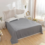 Popxstar Lace Ruffles Bedding Set White and Gray Color Bedclothes for Boys/Girls Full Size Quilt Cover Sets Queen/King Bed Linen Sets