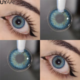 Popxstar Color Contact Lenses with Diopters Myopia Green Color Lens Eyes Purple Lenses Graduated Blue Lenses