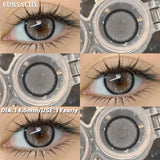 Popxstar  1 Pair Colored Contact Lenses BROWN Natural Eye Contacts Super Natural Lens Gray Color Lens Beautiful Pupils Cosmetics