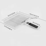 Barbecue Tools Folding Handle BBQ Grill Basket Non Stick Carbon Steel Grill Basket Multi-Functional Grill Mesh Outdoor Grill
