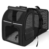 Expandable Pet Carrier Cat Backpack Oxford Mesh Breathable Travel Cat Bags Portable Multi-Function Dog Transport Backpack