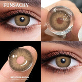 Popxstar  1 Pair Dark Black Color Contact Lenses for Eyes Natural Brown Grey Eye Contacts Beautiful Pupils Makeup Lens Yearly Use