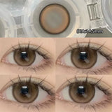 2PCS Brown Contact Lenses with diopters Natural Big Pupils cosmetics Beautiful Annual Color Contact Lenses  Fast Shipping