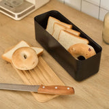 Cutting Board Lid Bread Box With Wooden Lid Spacious Container Bamboo Lid Food Storage Container Fresh Keeping Rectangular Shape