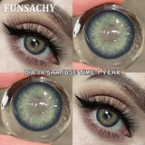 1 Pair Colored Brown Contact Lenses for Eyes Natural Soft Lens Women Makeup Lens Cosmetics Gray Pupils Yearly Daily Use