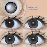 Popxstar  2pcs Gradient Green Contact Lenses Natural Color Pupils Coffee Pearl Lenses Makeup Color Eye Lenses Brown Lens Gray Lens
