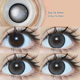 Popxstar  -2pcs Gradient Green Contact Lenses Natural Color Pupils Coffee Pearl Lenses Makeup Color Eye Lenses Brown Lens Gray Lens