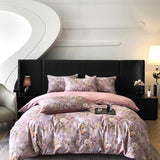 Popxstar  1000TC Egyptian Cotton Flowers Plant Prints Bedding Set Single Double Queen King Size Duvet cover Set Bed Sheet Pillowcases 4Pcs