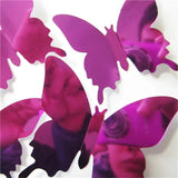 DIY Creative Mirror Silver 3D Butterfly Wall Stickers Party Wedding Decor DIY Home Decoration Living Room Wall Decal