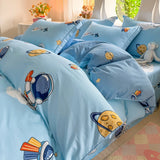 Small fresh pastoral cotton printing four-piece series bed sheet family student dormitory four-piece set