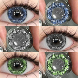 2pcs Diamond Cosplay Nightclub Party Contact Lenses Luxury Cosmetic Eye Softlens