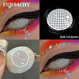 Popxstar  Cosplay White Contact Lenses for Eyes Anime Role Playing Lens Halloween Cosplay Black Contacts Yearly Cosmetics Pupils