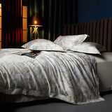 Popxstar  Premium 1000TC Egyptian Cotton Luxury Bedding Set Boho Style Digital Printing Duvet Cover Flat/Fitted Bed Sheet Pillowcases 4Pcs