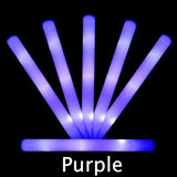 Popxstar 1-50PCS LED Glow Sticks Bulk Colorful RGB Glow Foam Stick Cheer Tube Dark Light for Xmas Birthday Wedding Party Supplies