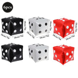Popxstar  Casino Party Decoration Dice Balloon Lucky 7 Foil Balloon Latex Poker Balloons Casino Poker Party Las Vegas Wedding Decorations