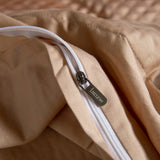 Popxstar  4Pcs European Luxury Brocade Silk Cotton Embroidery Bedding Set Soft Silky Duvet Cover Set With Quilted Bedspread Pillowcases