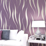 Popxstar  Modern Luxury Geometry Wallpaper 3D Embossing Silver Grey Non-woven Wallpaper Living Room Bedroom TV Background Loft Wall Decor