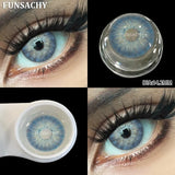 Popxstar  1 Pair Fashion Color Contact Lenses for Eyes Korean Brown Natural Soft Lenses Beautiful Cosmetic Gray Pupils Blue Lens