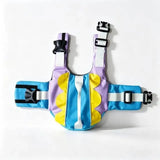 Pet Water Life Preserver Lightweight Wave Edge Spliced Dog Life Jacket For Small Medium Large Dogs Sea Swimming