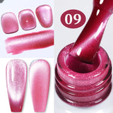 Popxstar 10ml Rainbow Purple Water Light Cat Magnetic Gel Nail Polish Shining Sliver-light Holographics Semi Permanent UV Gel