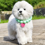 Adjustable Oval Shape Pearl Cat Necklace for Small Dogs And Puppies Pet Jewelry Collar for Wedding Party Accessories