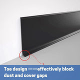 Popxstar Flexible Baseboard Molding Trim, 4 Inch Self-Adhesive Vinyl Wall Base, Peel and Stick Cove Base, Rubber Wall Base