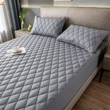 Popxstar Thick Mattress Cover or Pillowcase Waterproof Pad Protector Monochromatic Soft Durable Fitted Sheet Bed Latex Mat Elastic Band