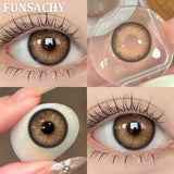 1 Pair Blue Color Contact Lenses Natural Brown Lenses Gray Beautiful Pupils for Eyes Women Cosmetics Eye Contacts Lens