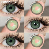 1 Pair Natural Gray Lenses Color Contact Lenses Doll Black Big Eye Contacts Makeup Cosmetics Yearly Use Blue Color Lens