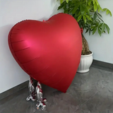 Popxstar 60Inch Heart-Shaped Foil Balloon for Brithday Propose Parties Decoration Oversize Balloon for Valentine's Day Wedding Decor